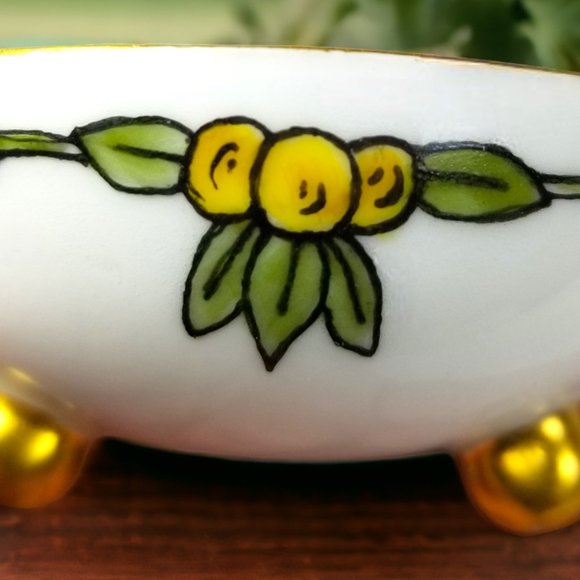 6-Petite Bavaria Footed Bowls E.A.C Fine China Gift Set Antique Collectible Ger - Picture 11 of 11